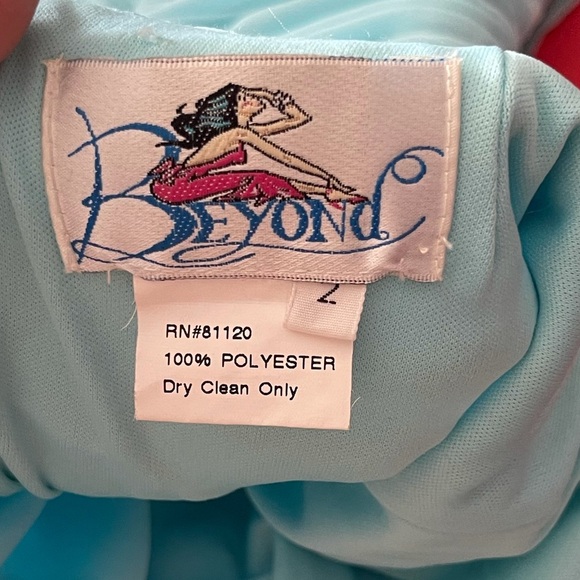 Jovani Evening Halter Gown Light Blue - Picture 4 of 4